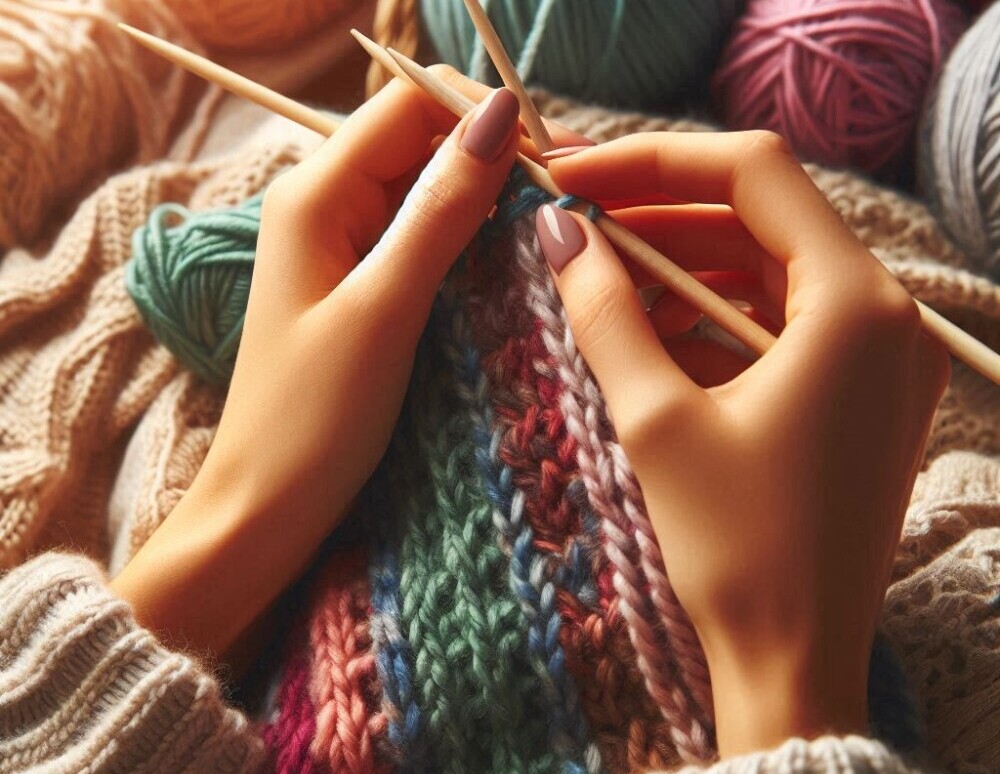 knitting hands